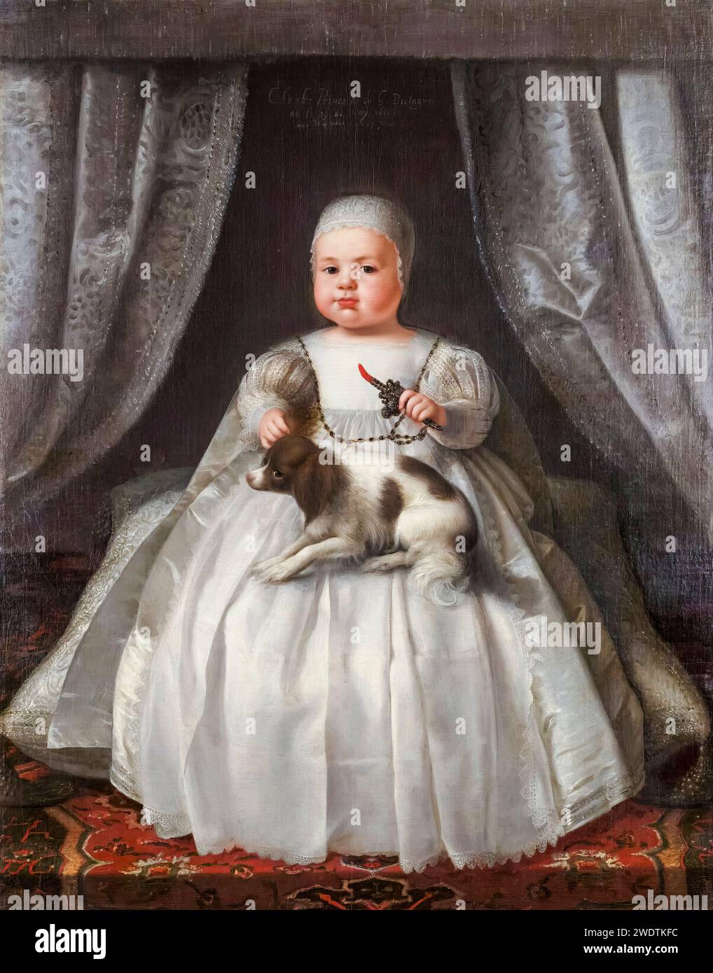 Charles II d'Angleterre (1630-1685), bébé, portrait à l'huile sur toile, 1630 Banque D'Images