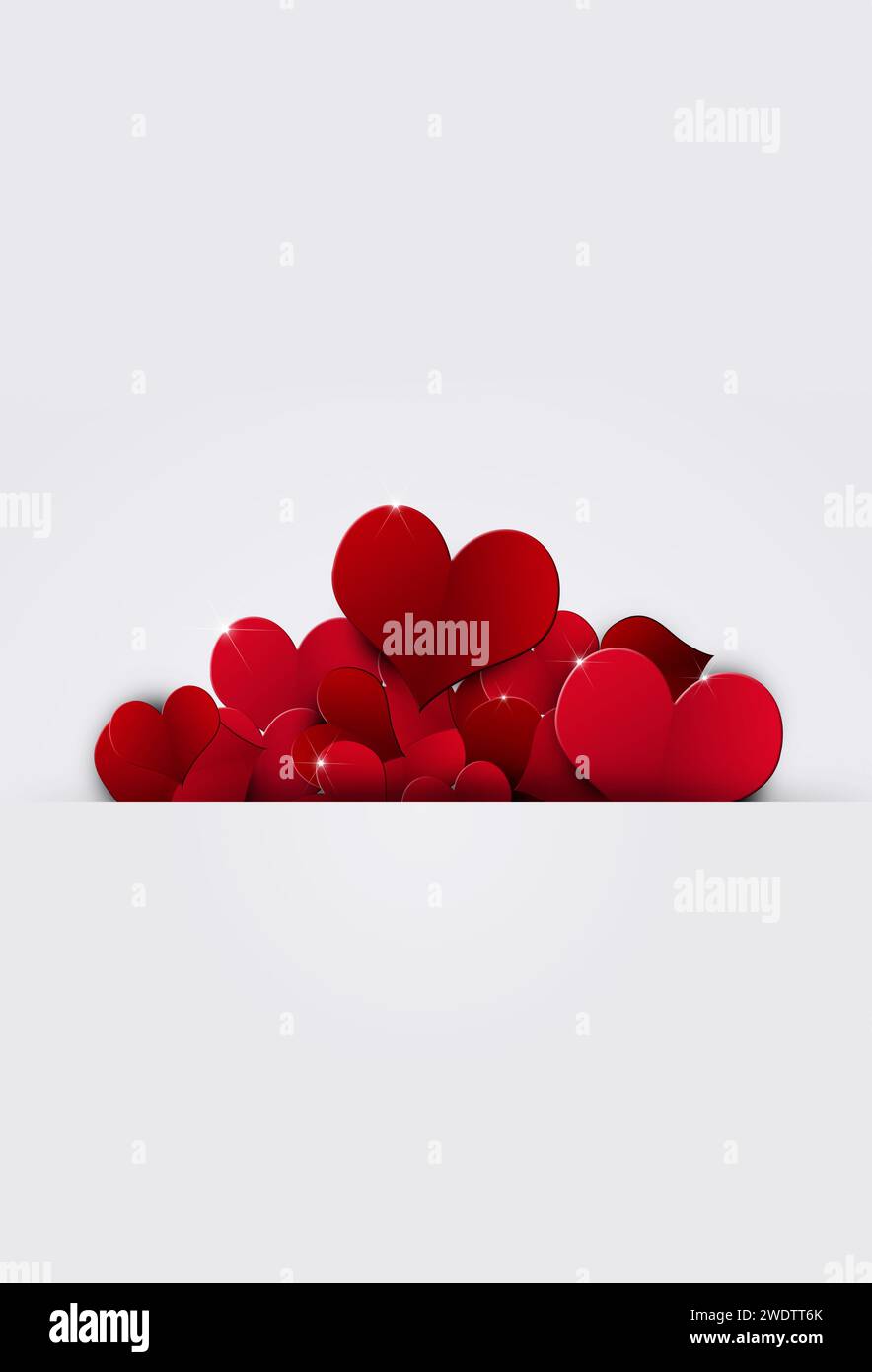 carte de vacances saint-valentin pour les amoureux. arrière-plan lumineux avec espace de copie pour l'avis de texte Banque D'Images