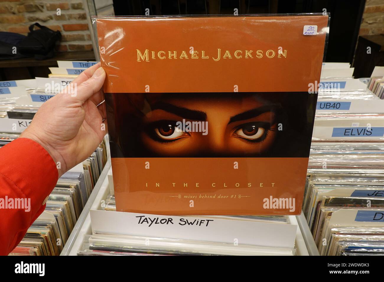 LP : Michael Jackson - dans le placard Banque D'Images