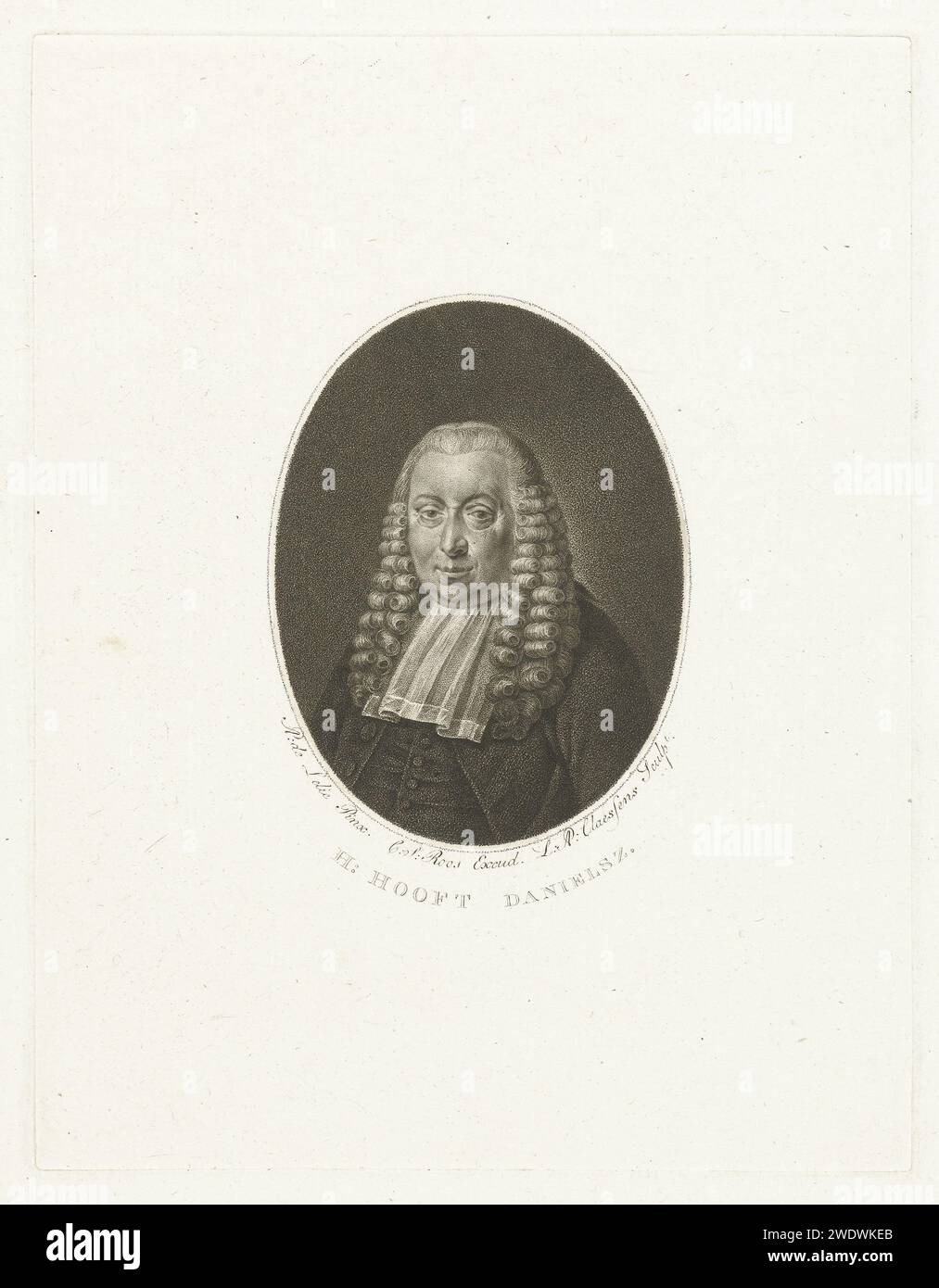 Portrait du maire d'Amsterdam Hendrik Danielsz. Hooft, Lambertus Antonius Claessens, d'après Adriaan de Lelie, c. 1792 - c. 1808 imprimer Amsterdam gravure sur papier Banque D'Images