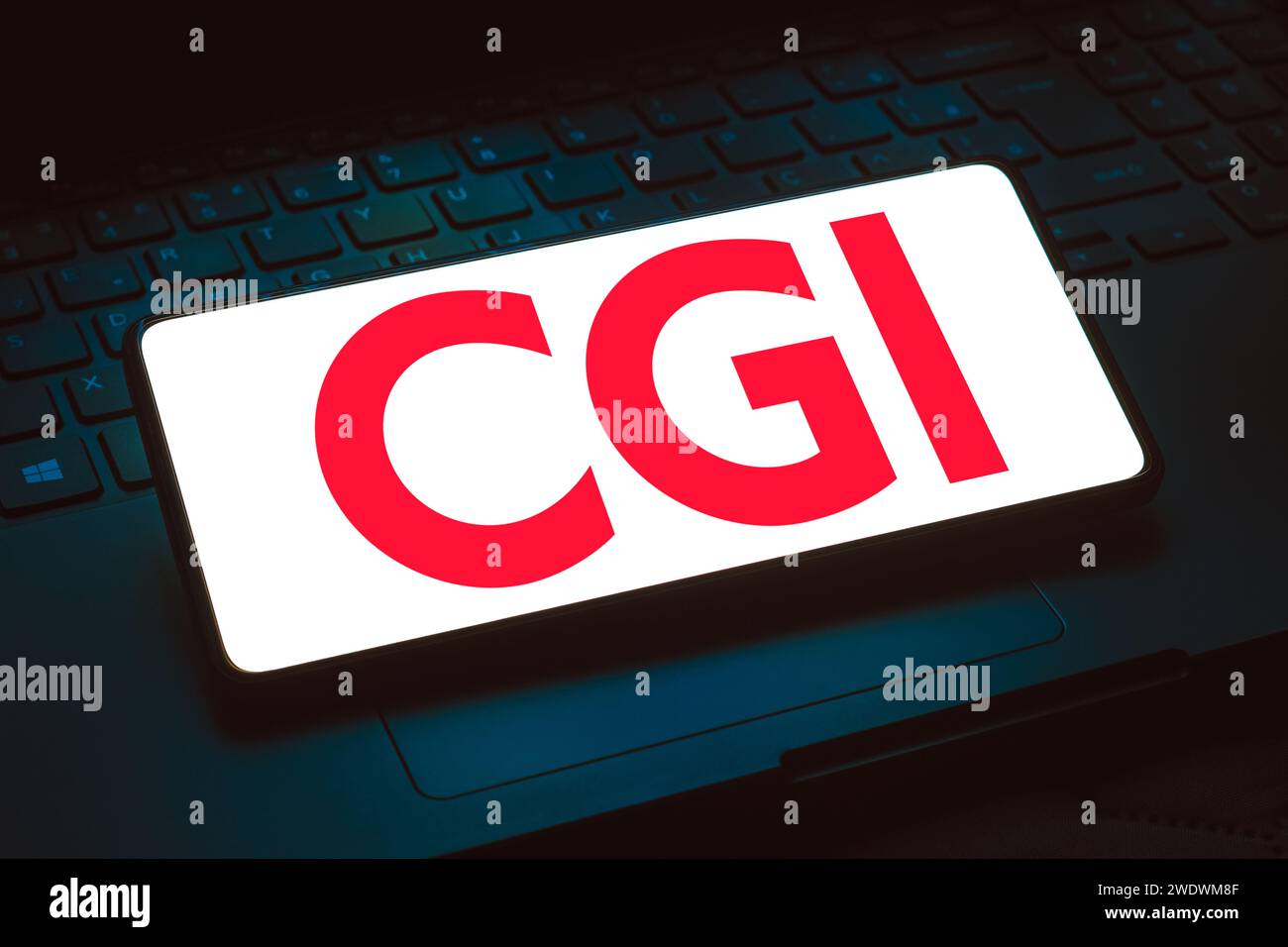 Brésil. 24 novembre 2023. Sur cette photo, le logo CGI Inc est affiché sur l'écran d'un téléphone intelligent. (Image de crédit : © Rafael Henrique/SOPA Images via ZUMA Press Wire) USAGE ÉDITORIAL SEULEMENT! Non destiné à UN USAGE commercial ! Banque D'Images