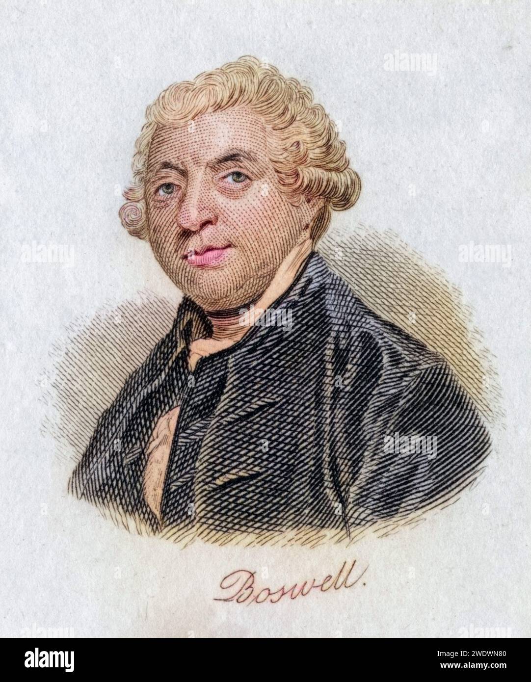 James Boswell, 1740-1795. Schottischer Jurist und essayist, Historisch, digital restaurierte Reproduktion von einer Vorlage aus dem 19. Jahrhundert, Date d'enregistrement non indiquée Banque D'Images