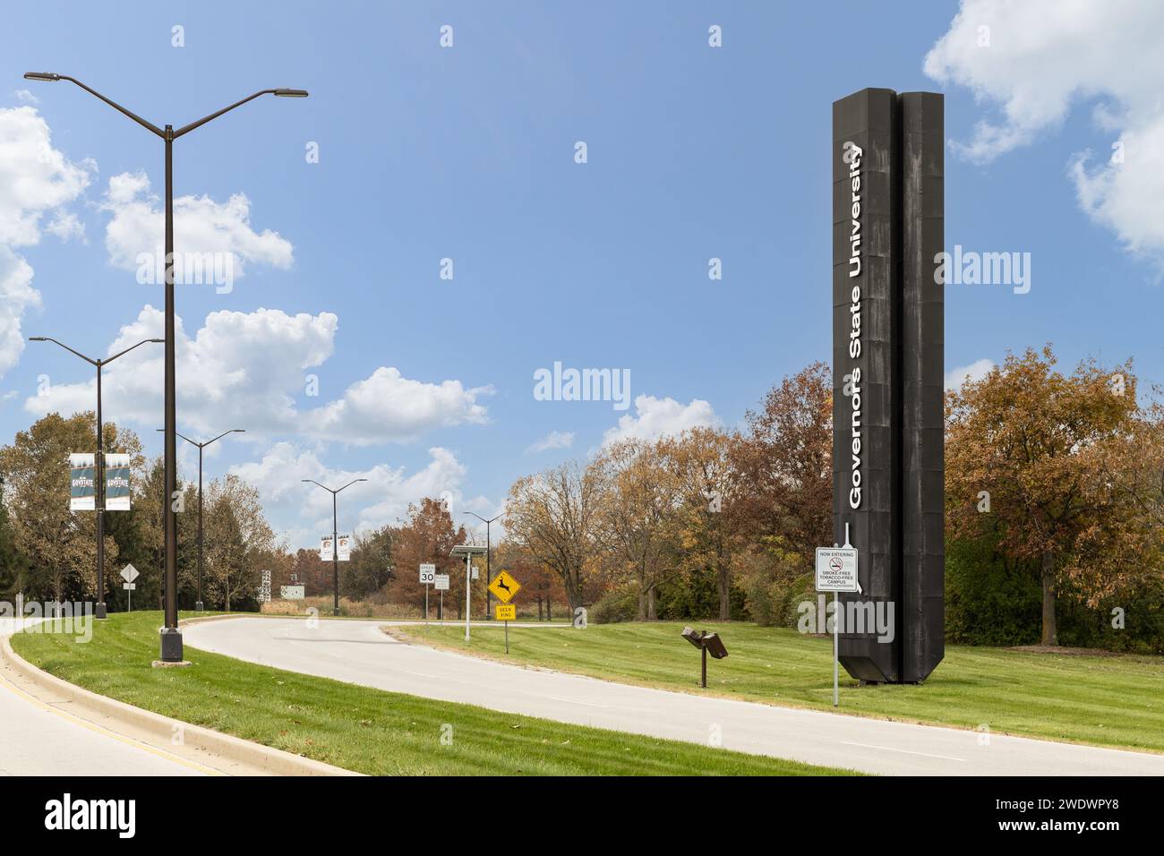 Governors State University est une université publique située à l'extérieur de Chicago et créée en 1969. Banque D'Images