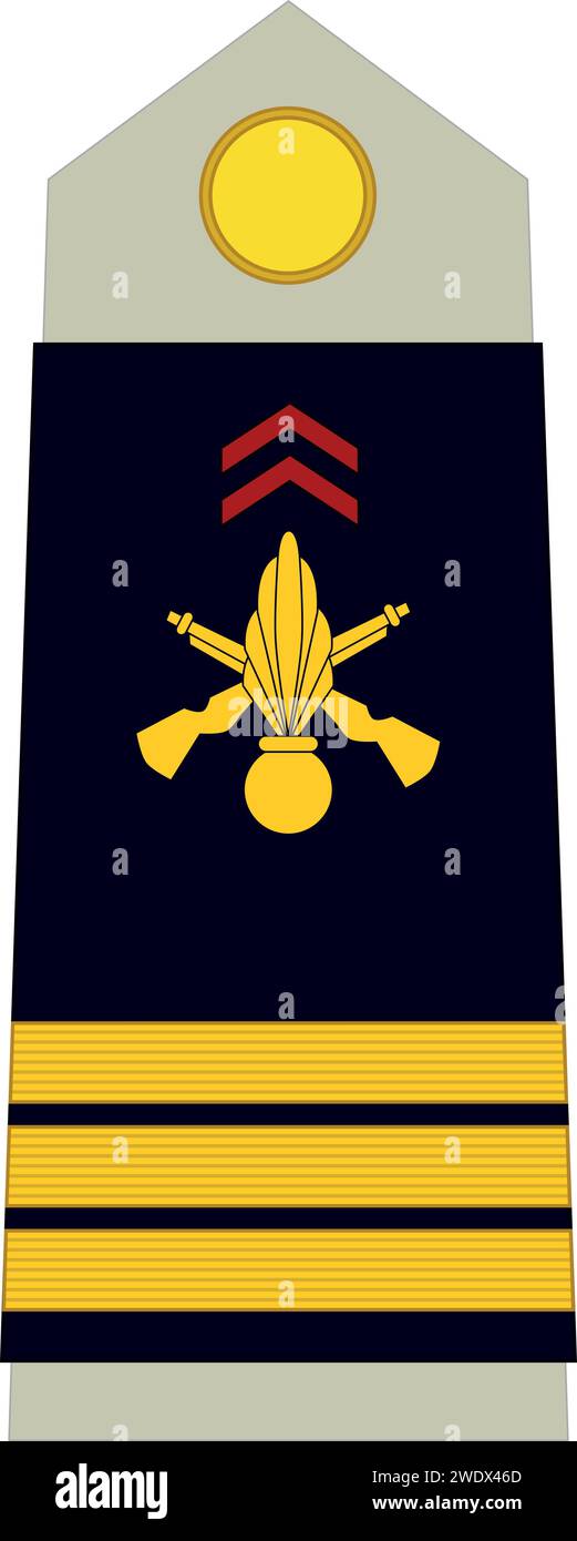 Épaulière insigne d'officier militaire du CAPITAINE de France (CAPITAINE) Illustration de Vecteur