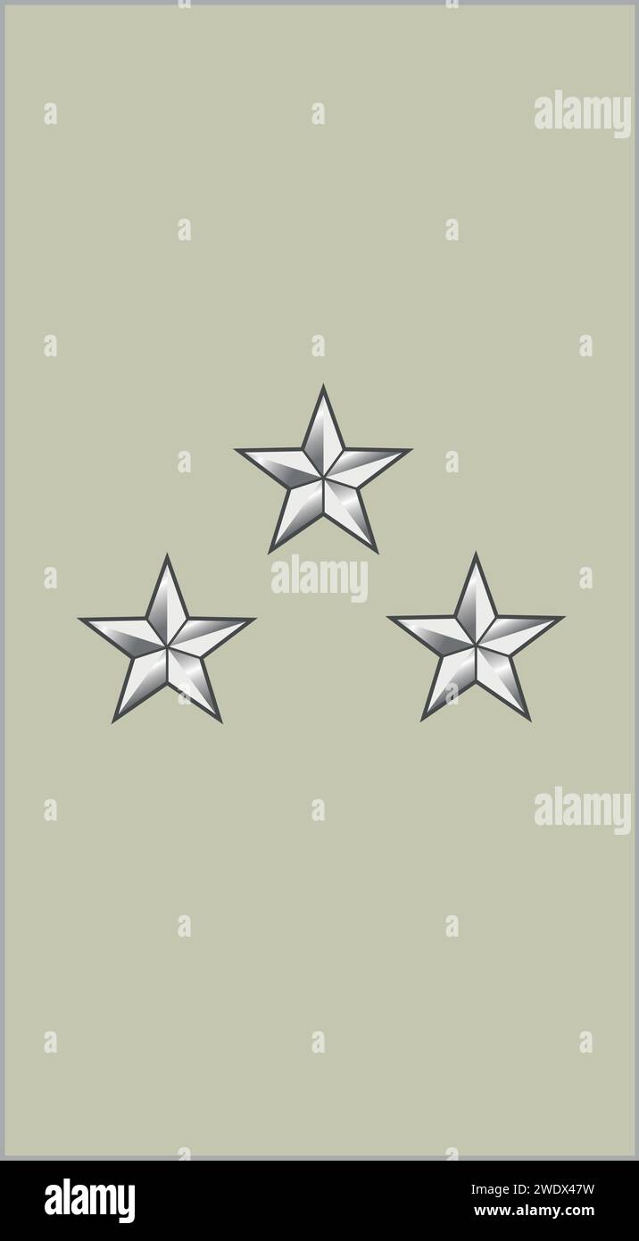 Épaulière insigne d'officier militaire de la France GÉNÉRAL DE DIVISION (GÉNÉRAL DE DIVISION) Illustration de Vecteur