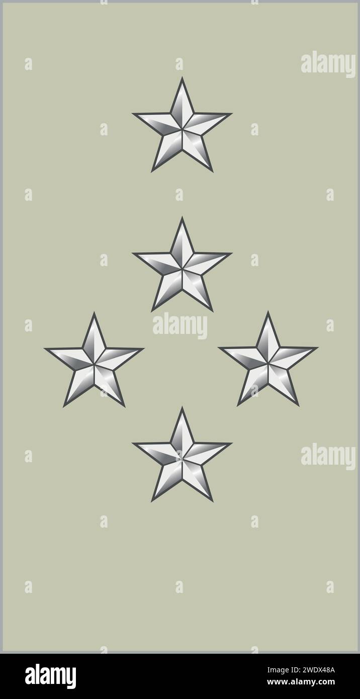 Épaulière insigne d'officier militaire de la France MARÉCHAL DE FRANCE (MARÉCHAL DE FRANCE) Illustration de Vecteur