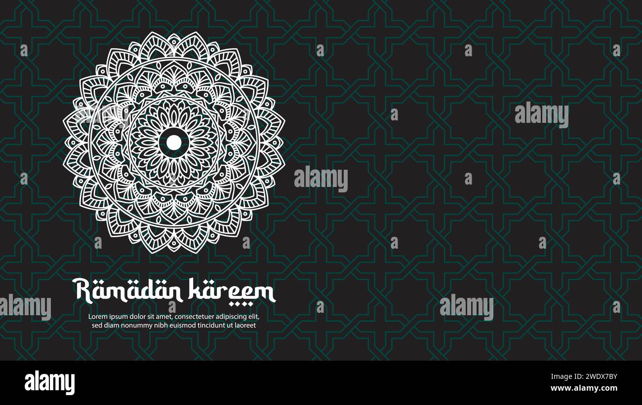 Ramadan Kareem fond de motif sans couture avec mandala Illustration de Vecteur
