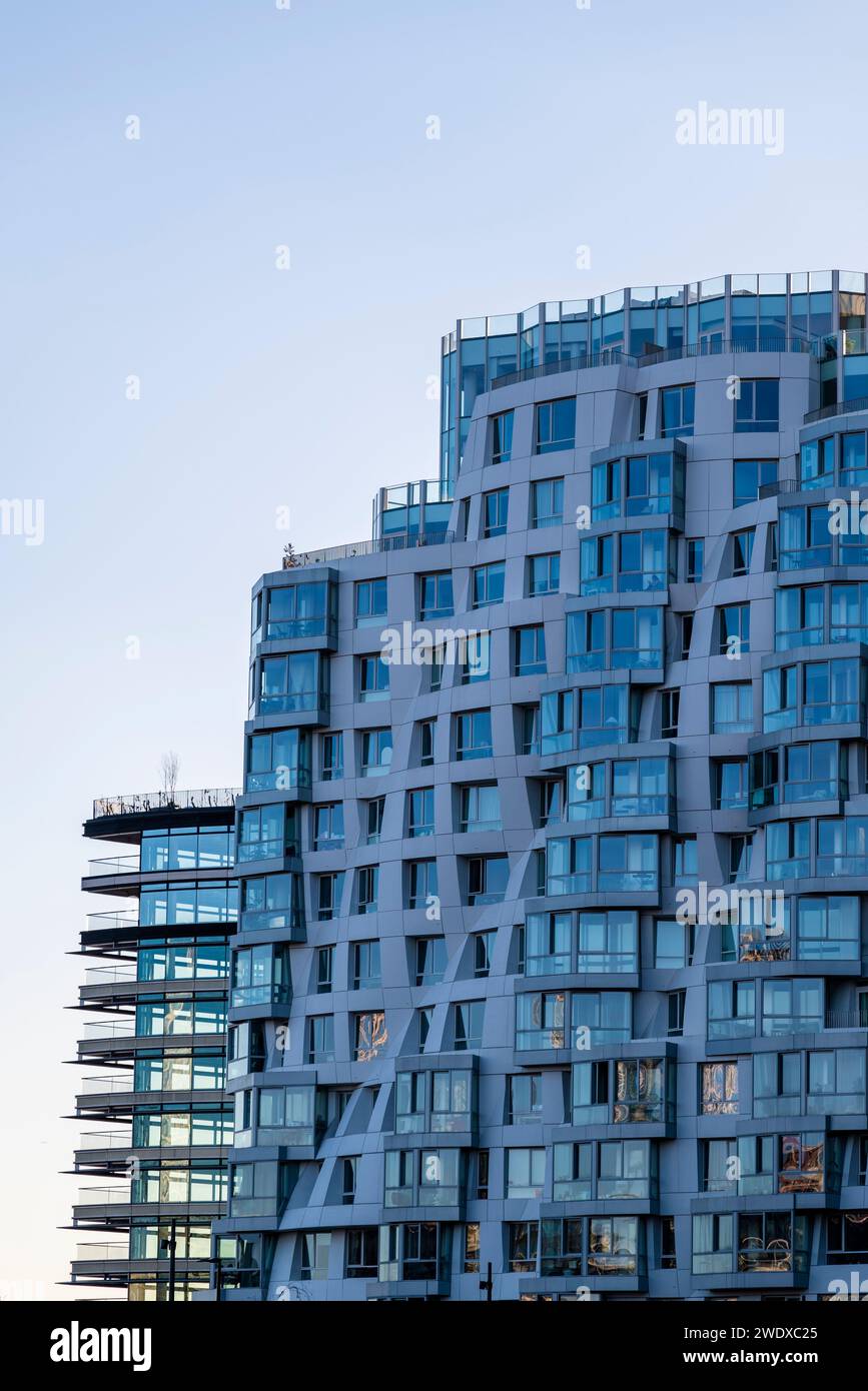 Prospect place appartements de luxe résidentiels conçus par les architectes de renom Frank Gehry Partners, Battersea Power Station Development, Londres, Englan Banque D'Images