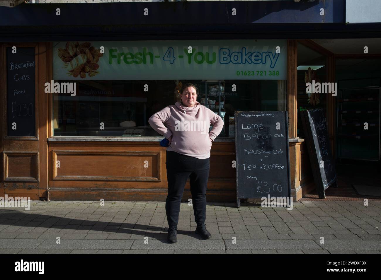 La ville de Kirby à Ashfield, qui est dans la circonscription du député conservateur et vice-président Lee Anderson. Baker Sara Lynch. Banque D'Images