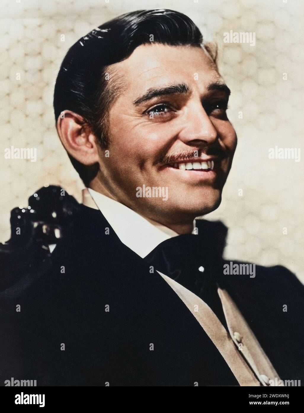 Clark Gable par Clarence Sinclair Bull (MGM, 1940s) photo publicitaire - colorisée Banque D'Images
