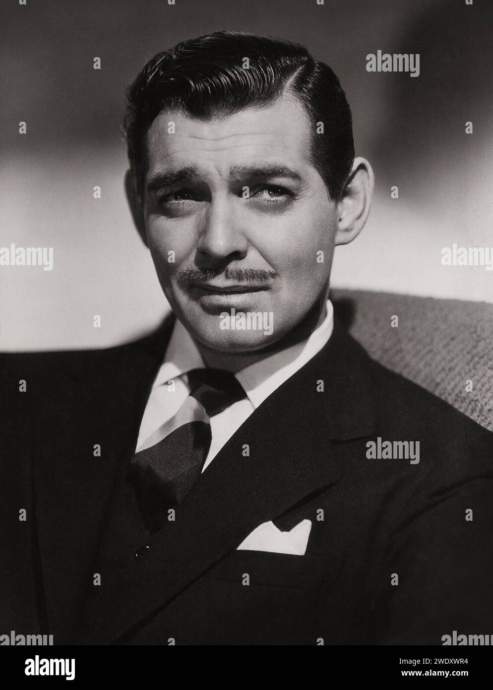 Acteur hollywoodien Clark Gable, photo publicitaire des années 1940 Banque D'Images