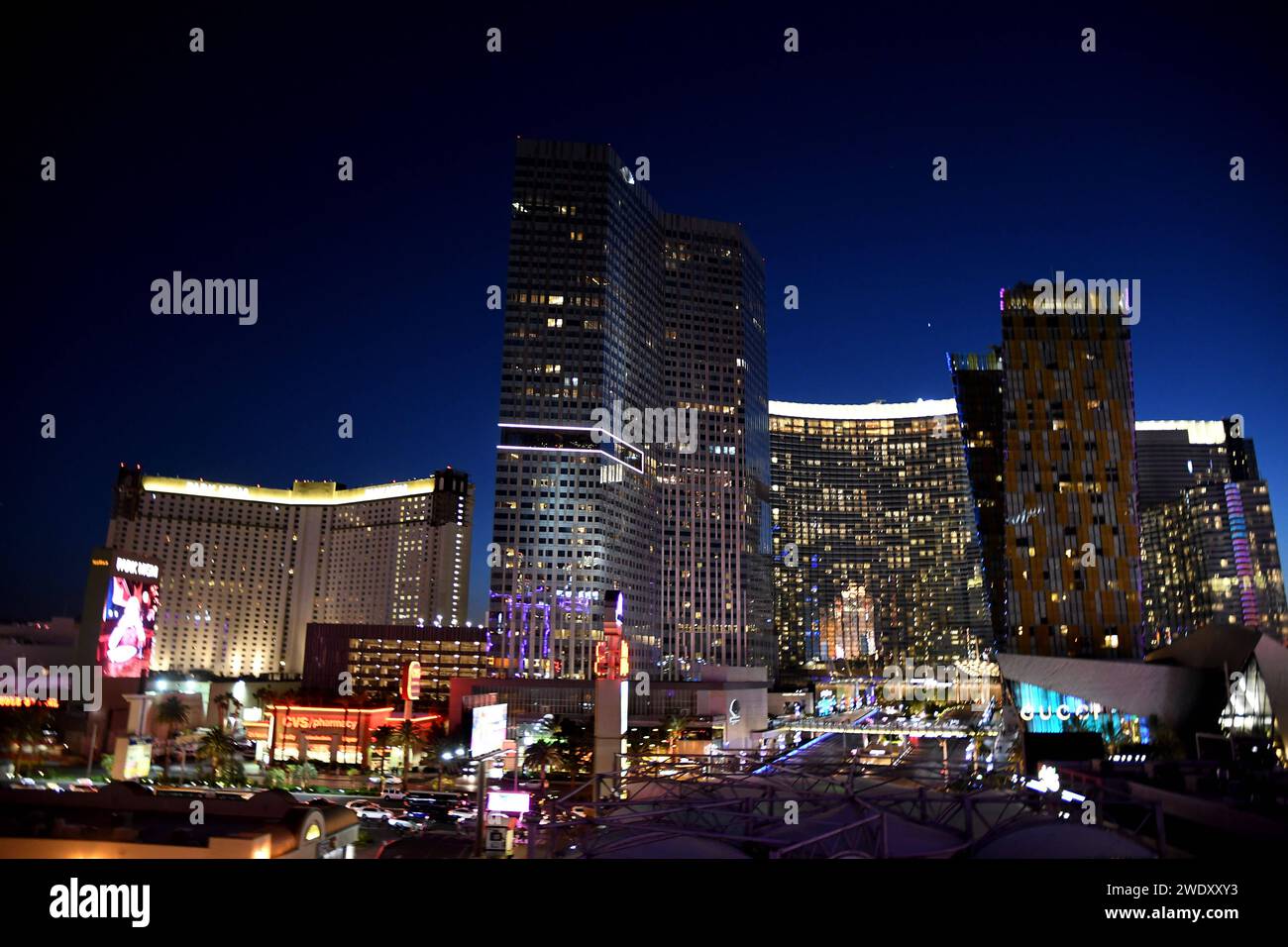 Las Vegas /Nevada /USA/k 31.May 2018  vue nocturne sur les affaires de Las Vegas et les casinos sont sur Las Vegas Boulevard. . Photo.Francis Dean / Deanpictures. Banque D'Images