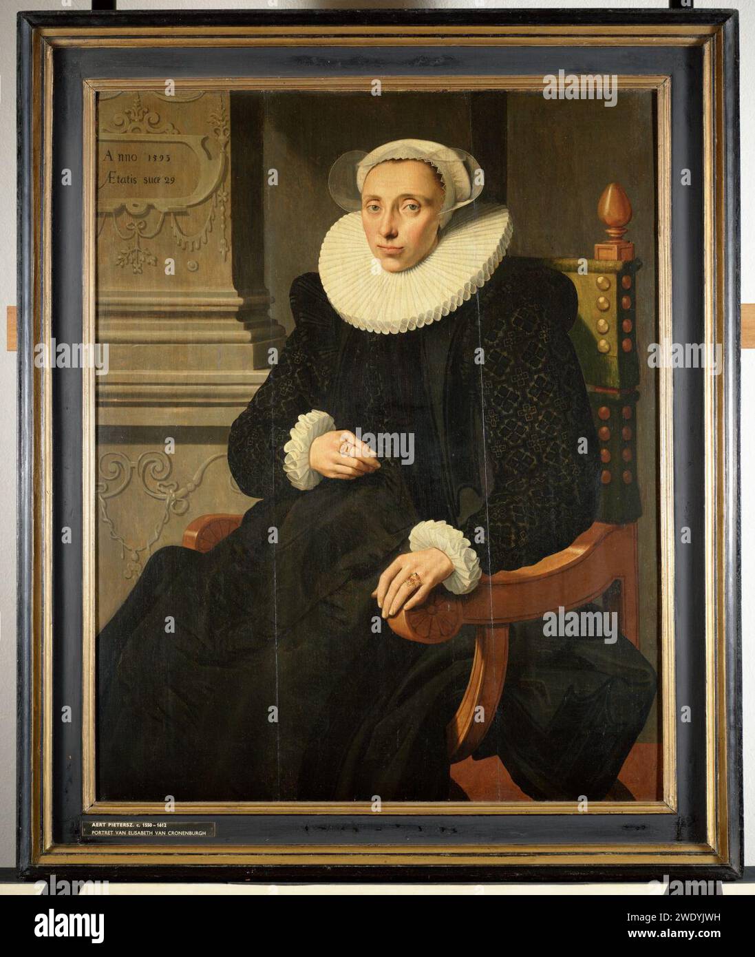 Aert Pietersz. - Portret van Elisabeth van Cronenburg (1564-1631) Banque D'Images