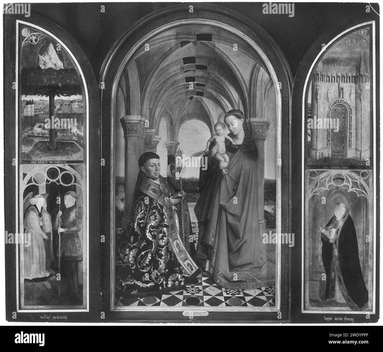 D'après Jan van Eyck - le triptyque Wijts, 55846. Banque D'Images