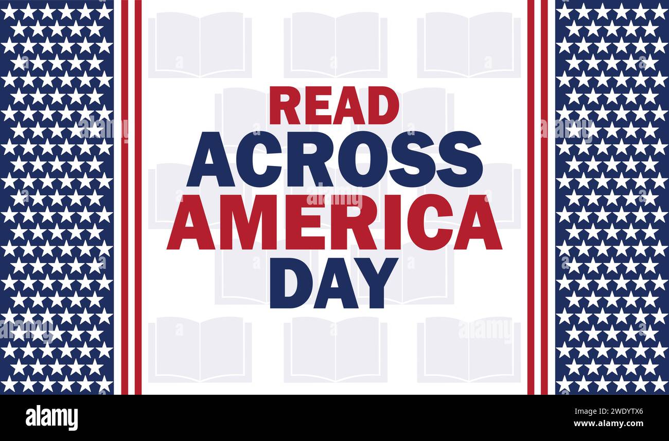 Lisez Across America Day Vector Illustration. Convient pour carte de voeux, affiche et bannière. Illustration de Vecteur