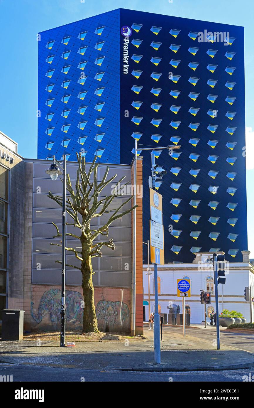 New Premier Inn, centre-ville de Cardiff. Prise en janvier 2024 Banque D'Images