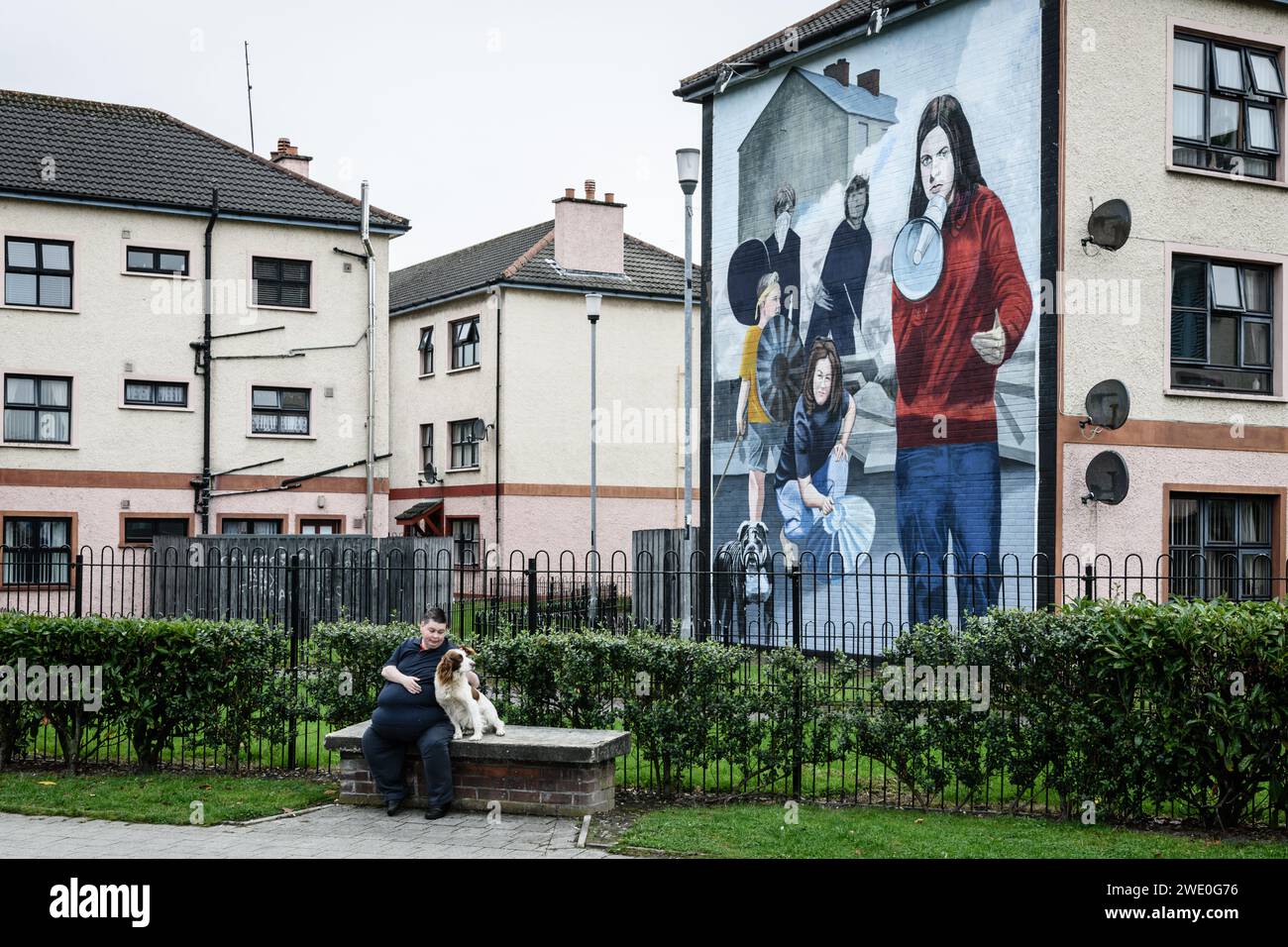 Peintures murales de Derry dans le quartier catholique de Bogside, Irlande du Nord Banque D'Images