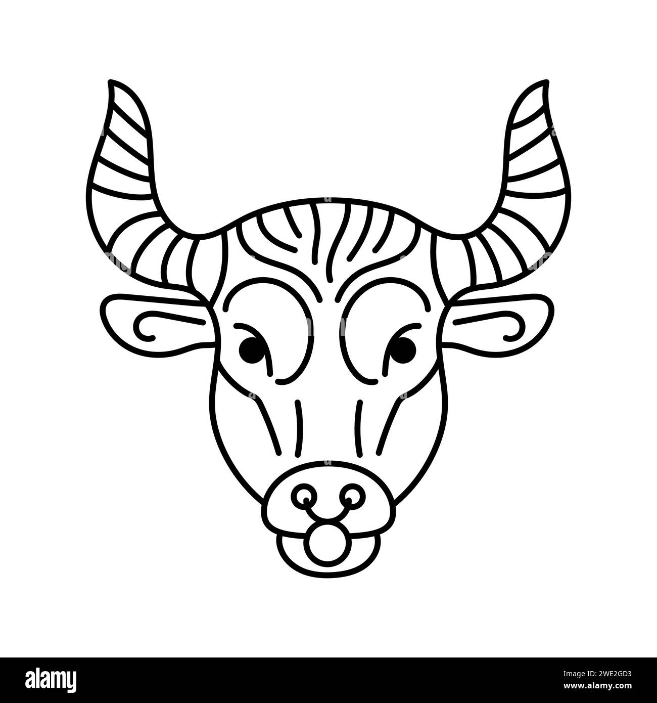 Concept de couleur Taurus. Signe du zodiaque. Astrologie et horoscope. Prédictions et caractère humain. Masse de l'élément. Règle Vénus. Illustration de Vecteur