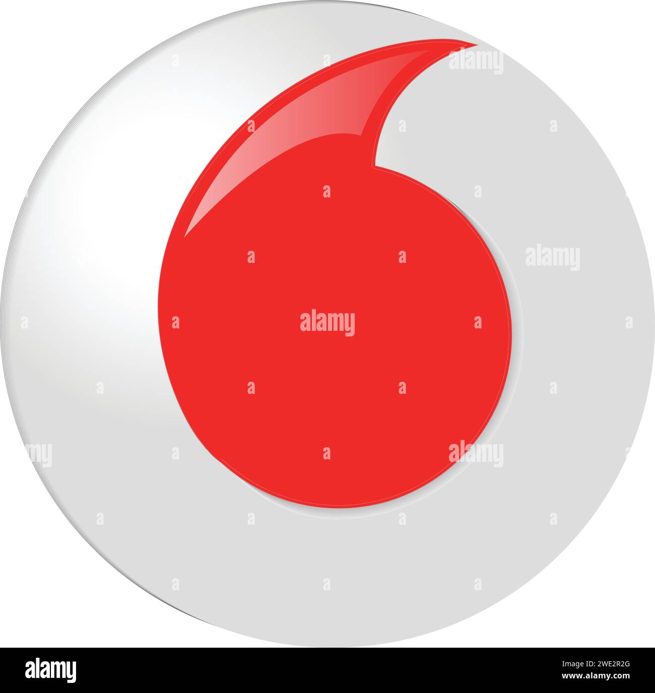 Vodafone logo Vector , Telecomm Company typographie, logo de télécommunications Illustration de Vecteur