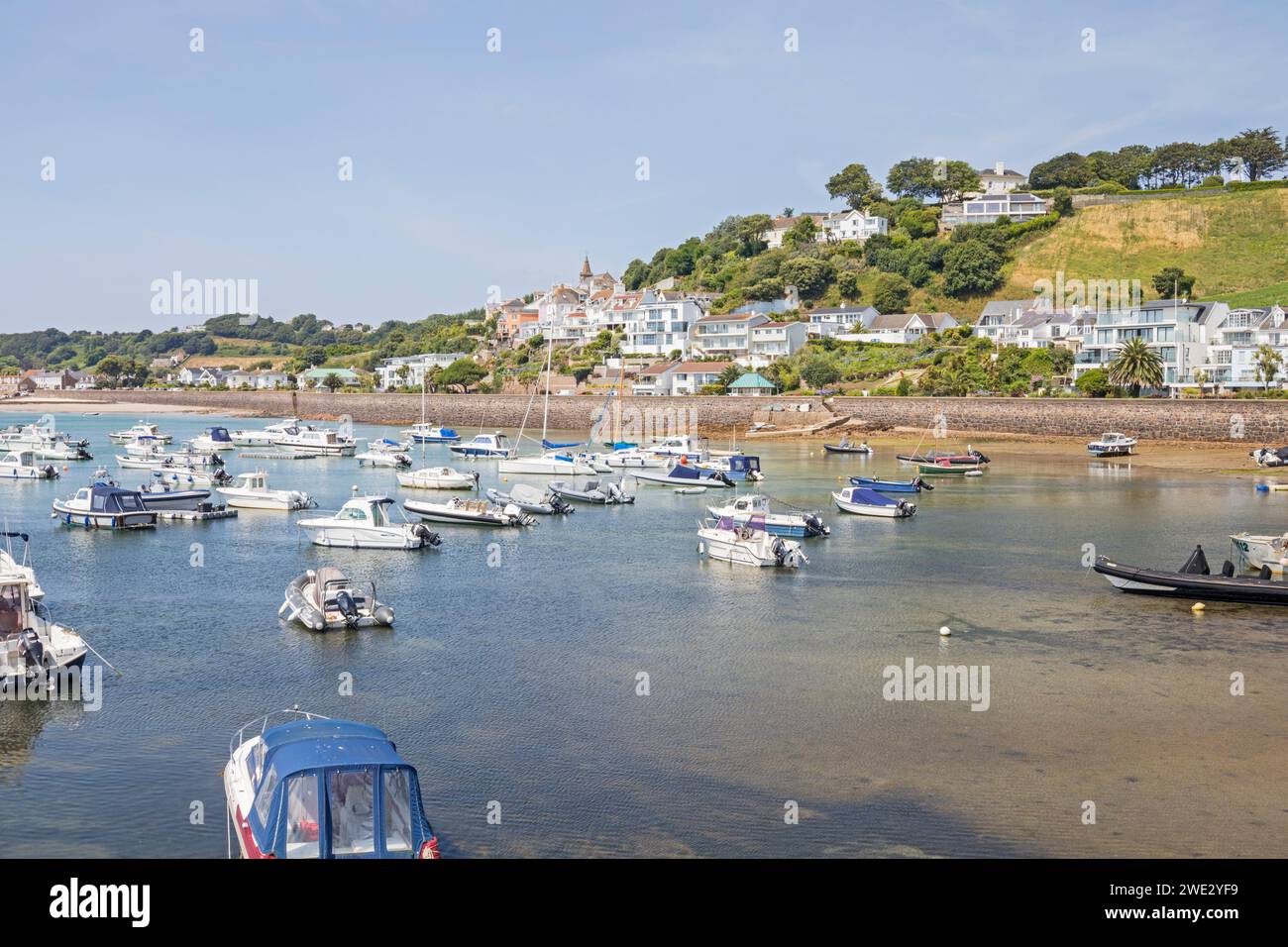 Port de Gorey, Gorey, Jersey, îles Anglo-Normandes Banque D'Images