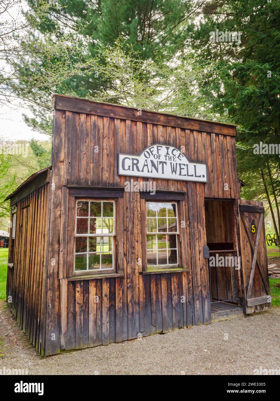 Le Drake Well Museum et Parkin la pittoresque vallée de Oil Creek, États-Unis Banque D'Images