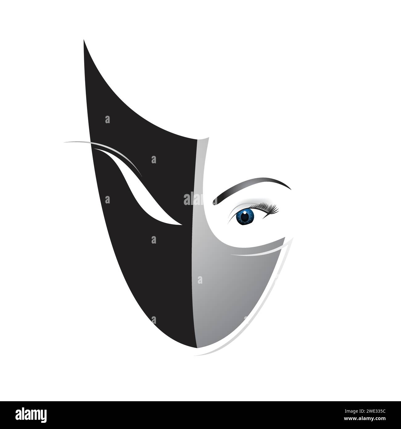 Masque de théâtre logo illustration vectorielle Illustration de Vecteur