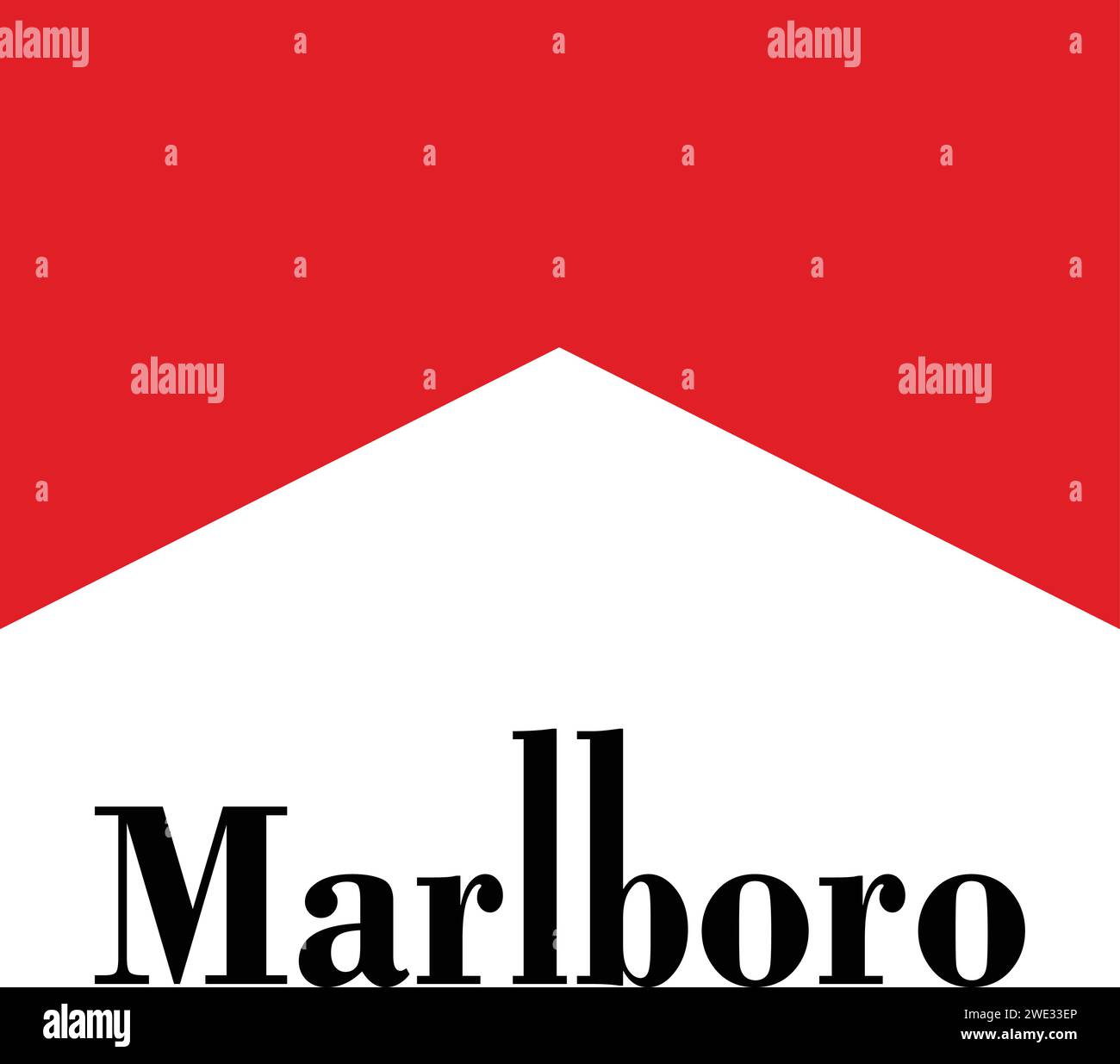 Logo Marlboro, signe vectoriel Marlboro, compagnie de cigarettes Illustration de Vecteur