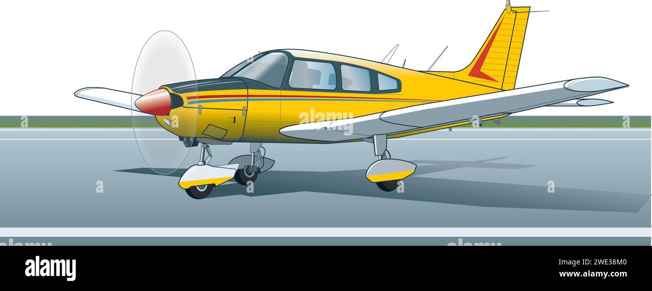 Viersitziges Reiseflugzeug Illustration de Vecteur