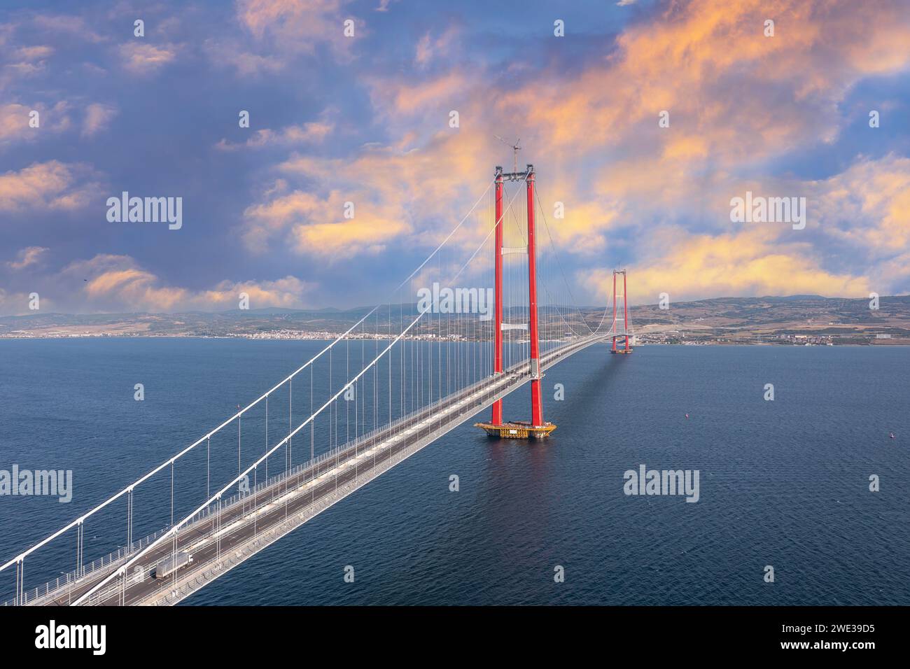 Nouveau pont reliant deux continents 1915 pont canakkale (pont dardanelles), Canakkale, Turquie Banque D'Images