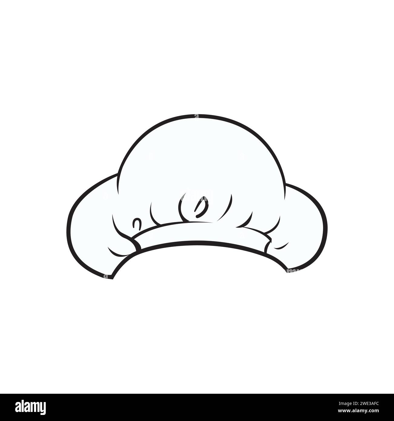 Chef et cuisiniers chapeaux dessinés à la main icône de style doodle isolé sur fond blanc illustration vectorielle Illustration de Vecteur