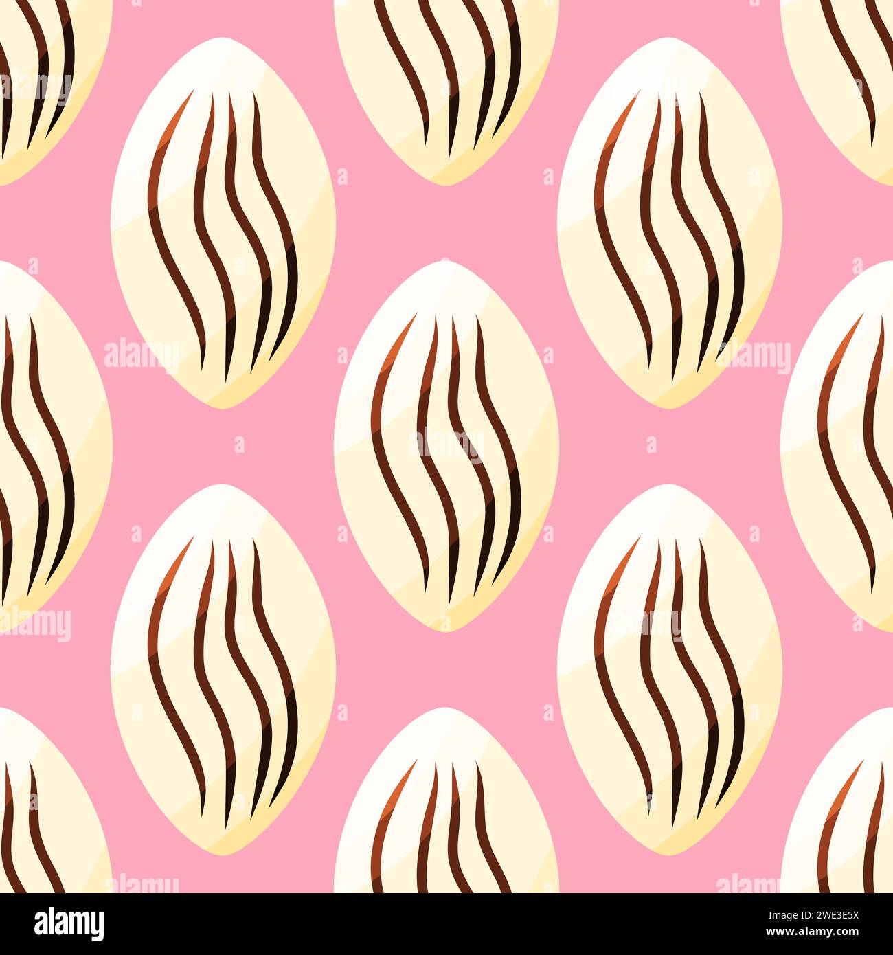 chocolat jour candy milk white nuts food textile illustration vectorielle de modèle Illustration de Vecteur