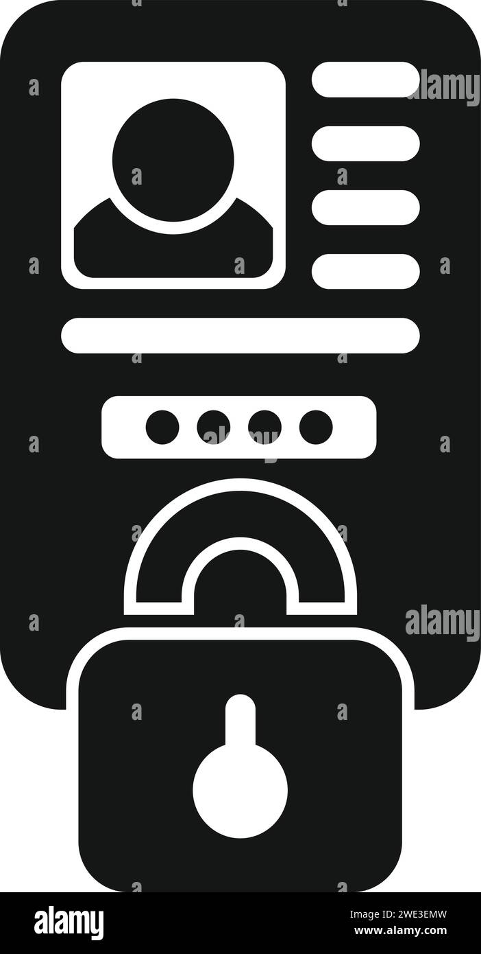 Vecteur simple d'icône de mot de passe de données de périphérique. Clé légale. Affaires privées en ligne Illustration de Vecteur