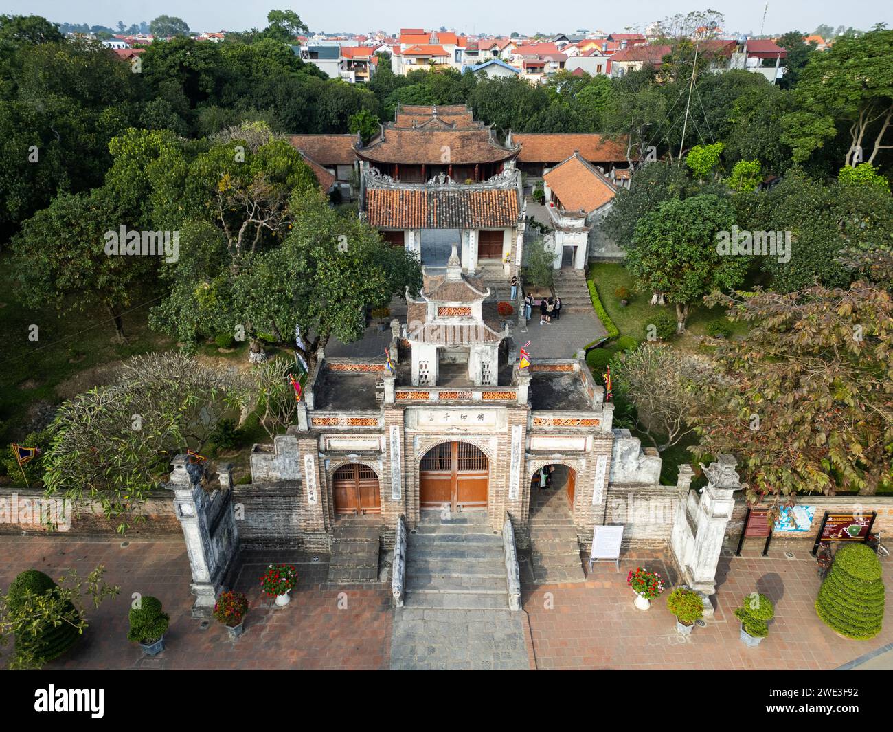 Temple du roi an Duong Vuong, Citadelle Co Loa ou Di tích Thành Cổ Loa, Dong Anh, Hanoi, Vietnam Banque D'Images