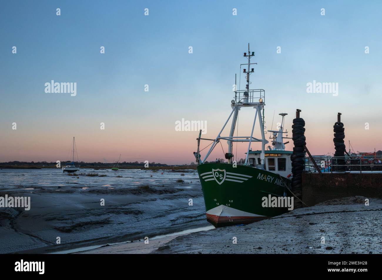 Lever du soleil à Old Leigh, Leigh-on-Sea, près de Southend-on-Sea, Essex, Angleterre, Royaume-Uni Banque D'Images