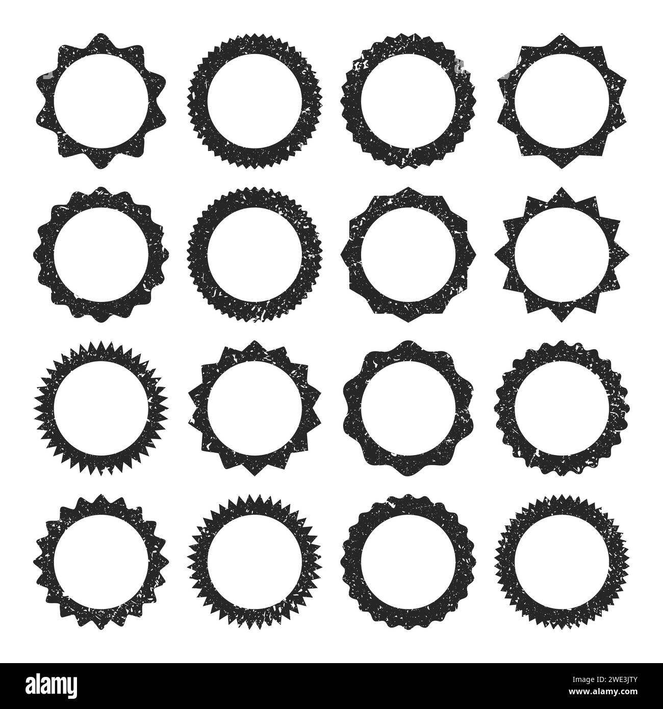 Postez des timbres, des étiquettes et des badges. Empreintes grunge et cachets postaux. Filigranes de carte postale de cercle vintage marron. Utilisé des éléments de conception d'enveloppe. Vecteur Illustration de Vecteur