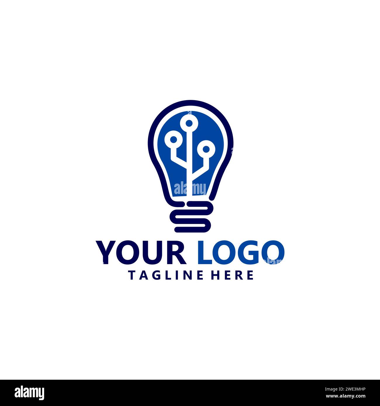 vecteur de conception de logo techno ideas Illustration de Vecteur