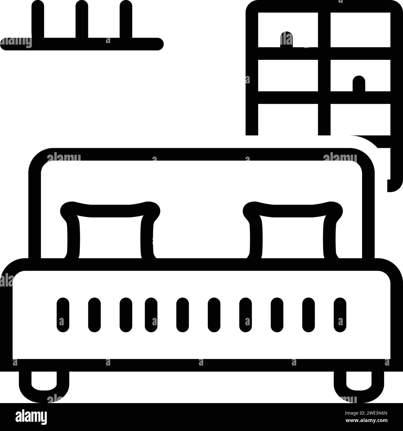 Icône pour bar de chambre, résidentiel Illustration de Vecteur