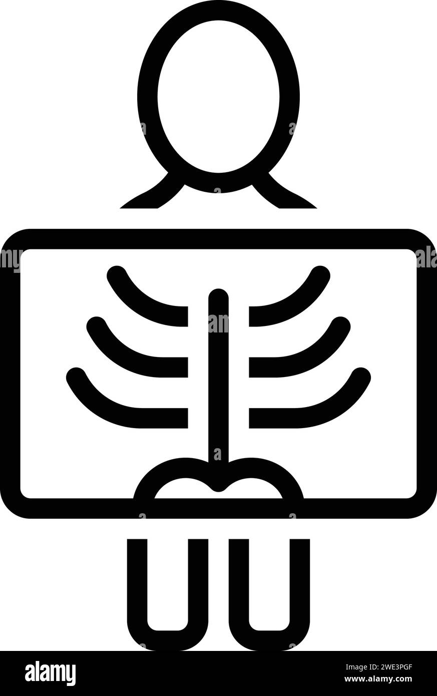 Icône de radiographie, examen Illustration de Vecteur