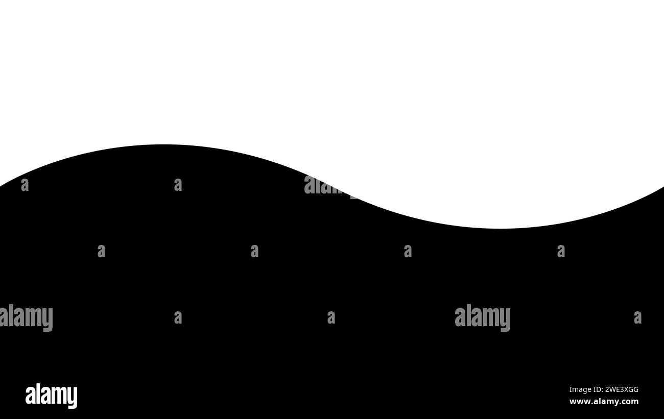 Fond de calligraphie courbe, calligraphie de mer de papier peint, ligne courbe divisant l'horizon Illustration de Vecteur