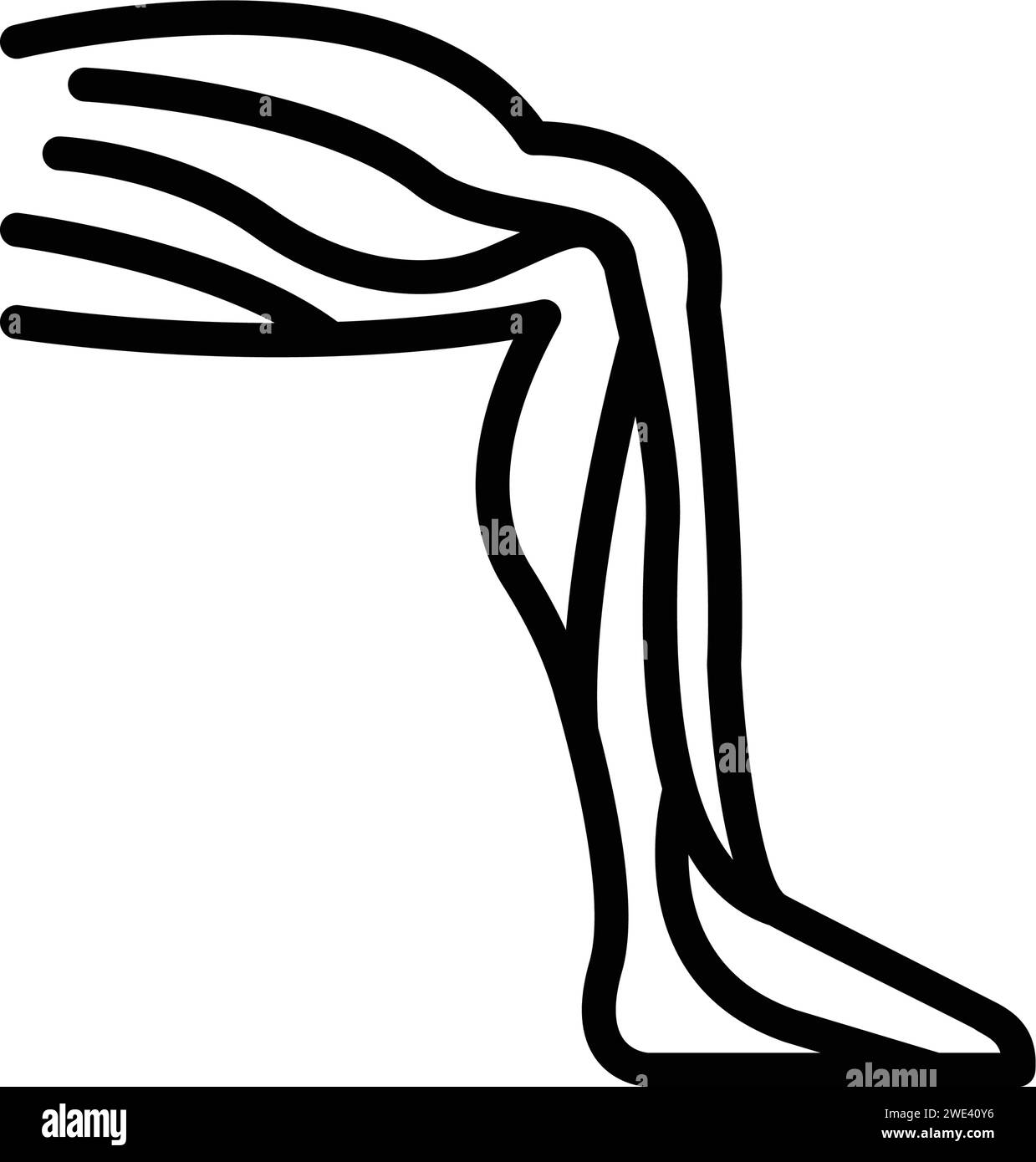 Icône pour les veines de jambe, varices Illustration de Vecteur