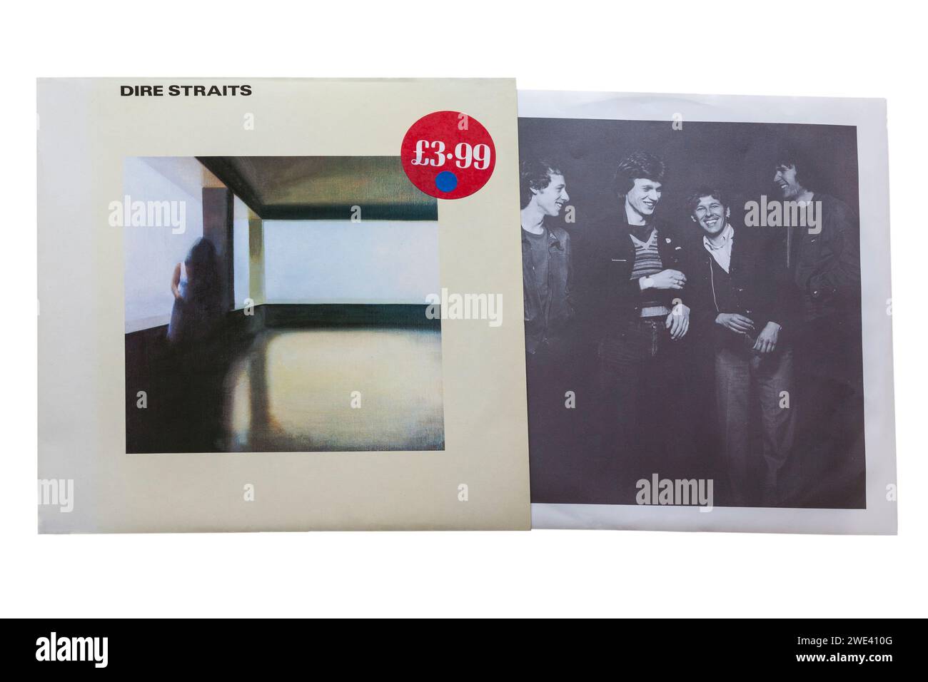 Dire Straits premier album éponyme album vinyle album LP Cover isolé sur fond blanc - 1978 Banque D'Images