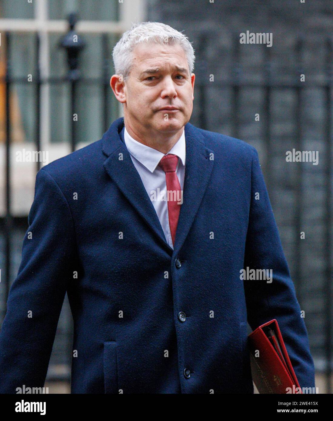 Londres, Royaume-Uni. 23 janvier 2024. Stephen Barclay, secrétaire d'État à l'Environnement, à l'alimentation et aux Affaires rurales, à Downing Street pour une réunion du Cabinet. Crédit : Mark Thomas/Alamy Live News Banque D'Images