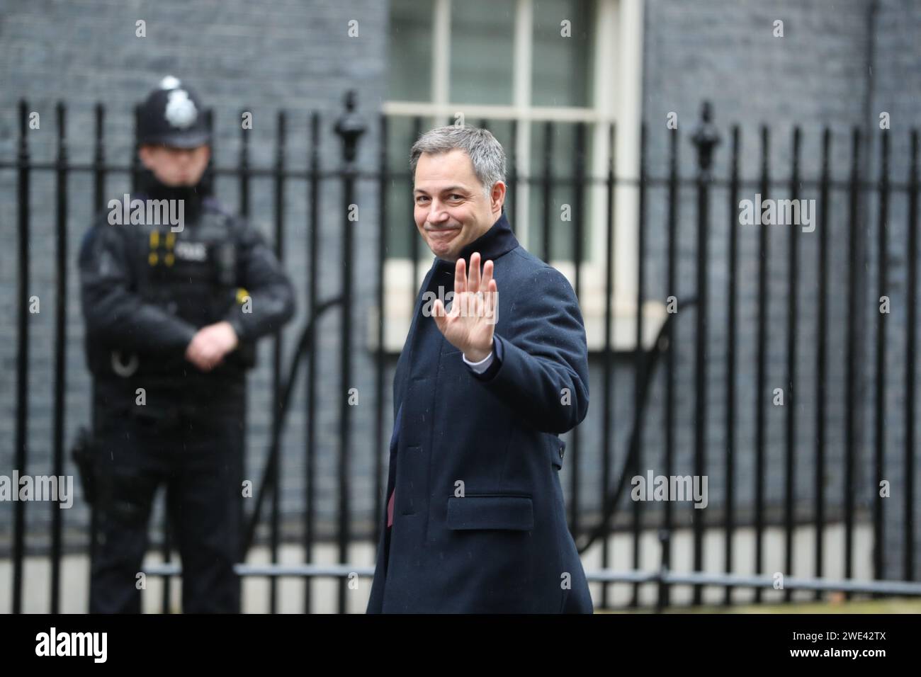 Londres, Royaume-Uni. 24 mars 2023. Le Premier ministre britannique Rishi Sunak accueille le Premier ministre belge Alexander de Croo au 10 Downing Street. Crédit : Uwe Deffner/Alamy Live News Banque D'Images