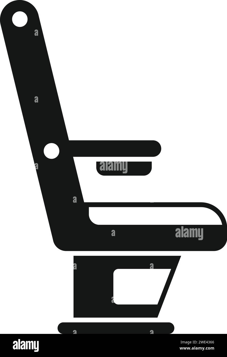 Vecteur simple d'icône de siège de voyage d'avion. Intérieur de fenêtre. Avion vip Illustration de Vecteur