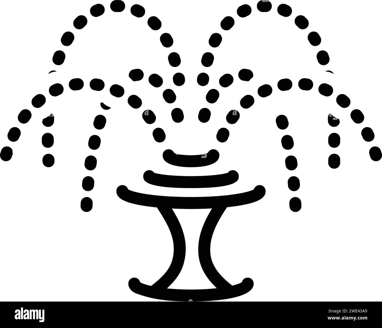 Icône pour fontaine, cascade Illustration de Vecteur