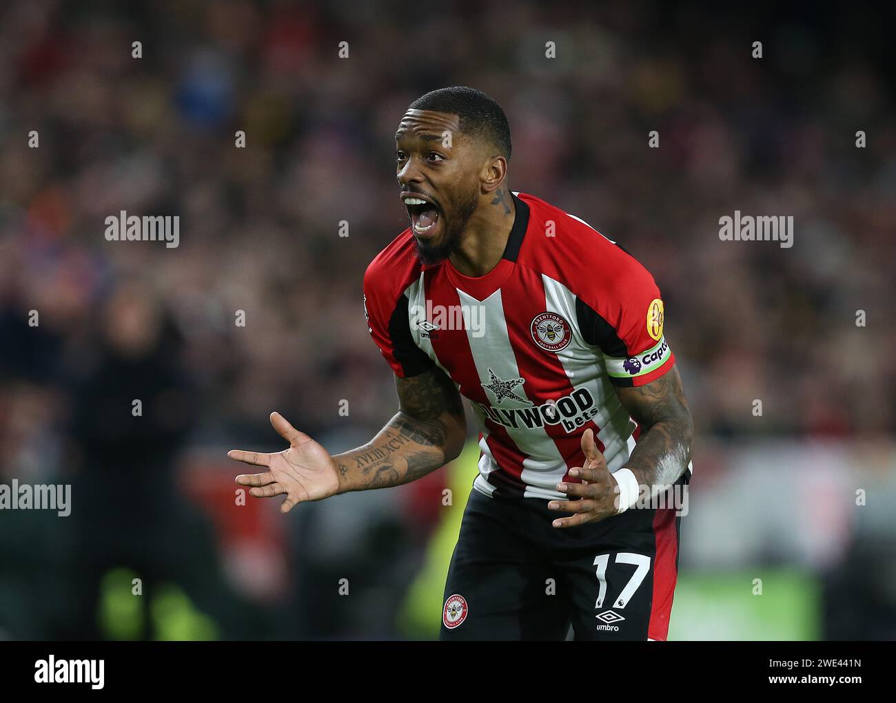 Ivan Toney de Brentford semble frustré. - Brentford v Nottingham Forest, Premier League, GTECH Community Stadium, Londres, Royaume-Uni - 20 janvier 2024. Usage éditorial uniquement - des restrictions DataCo s'appliquent. Banque D'Images