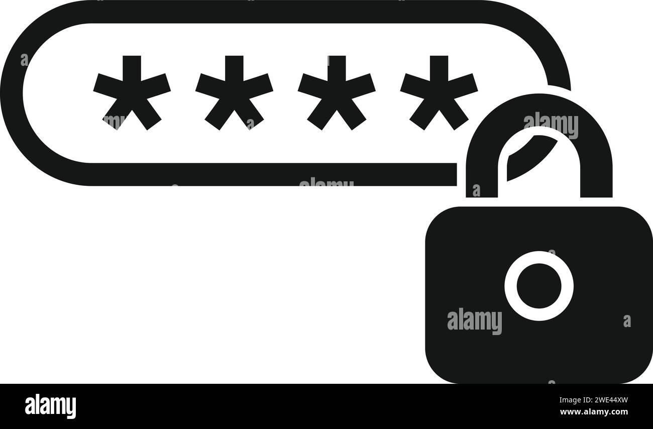 Nouveau vecteur simple d'icône de confidentialité de mot de passe. Protéger le document. Conception d'accès Illustration de Vecteur