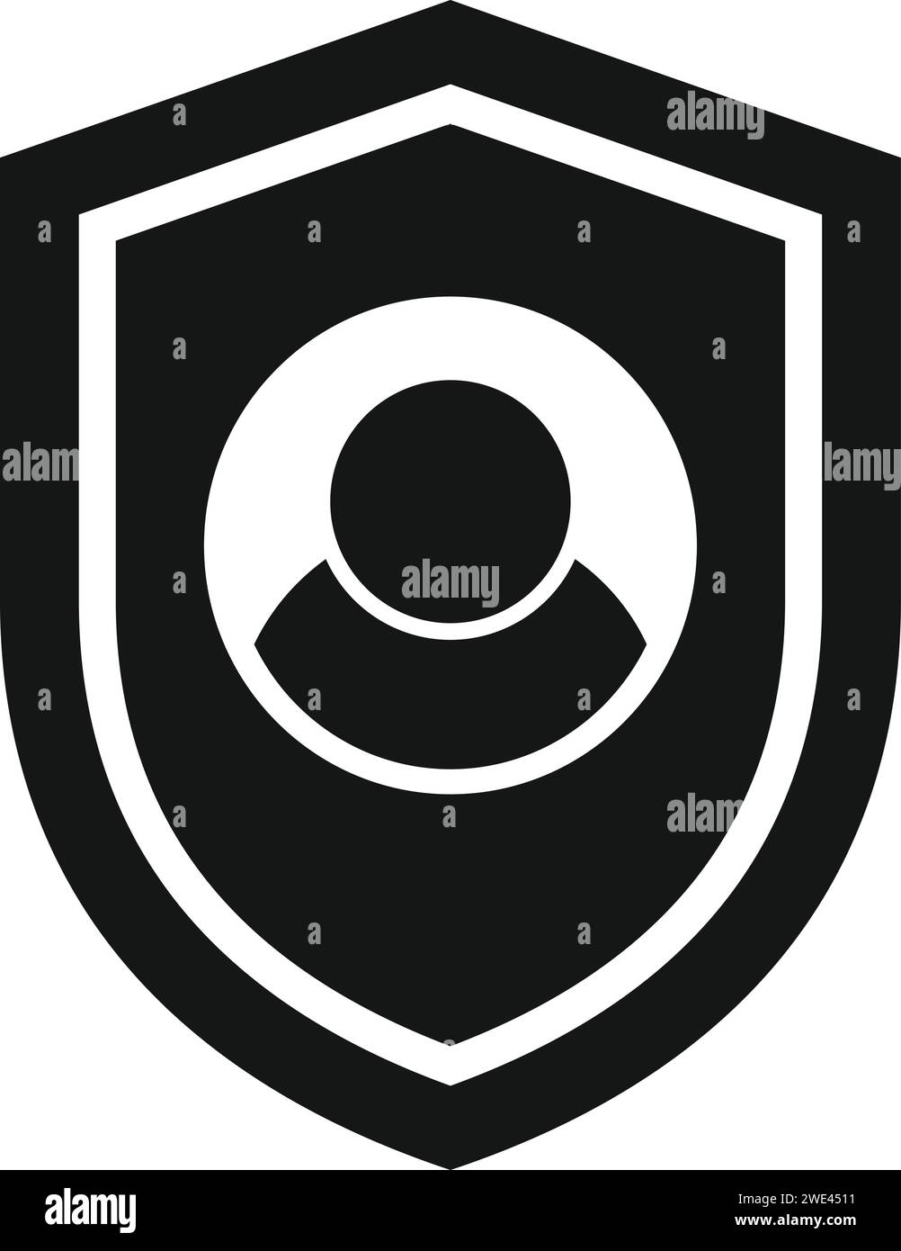 Vecteur simple d'icône de protection des données utilisateur. Papier en ligne clé. La loi protège la conception Illustration de Vecteur