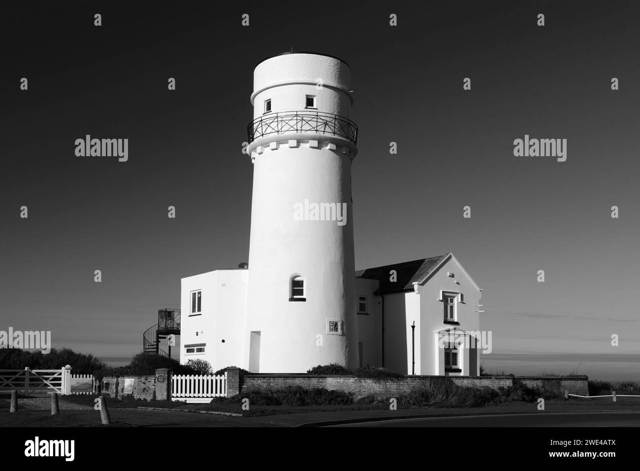 Le vieux phare de Hunstanton, côte nord du comté de Norfolk, England, UK Banque D'Images