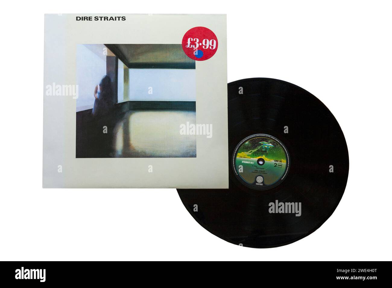 Dire Straits premier album éponyme album vinyle album LP Cover isolé sur fond blanc - 1978 Banque D'Images